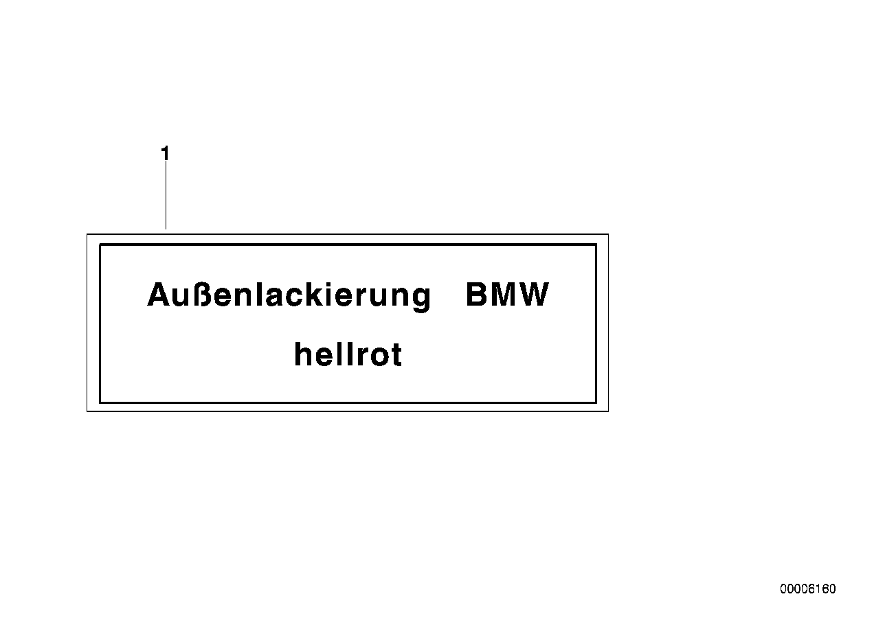 Genuine BMW 51142121735 Label URGRUEN-MET (Inc. Z1)