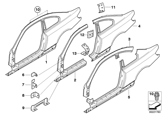 Genuine BMW 41007168967 E92 Left Rear Side Panel (Inc. 318i, 323i & 325d)