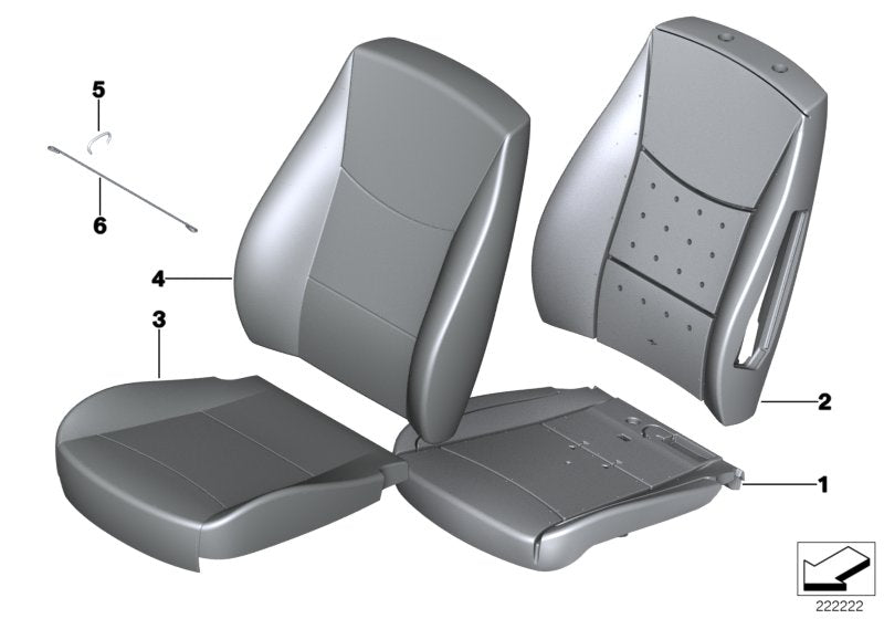 Genuine BMW 52107255649 F25 F26 Imitat. Leather Cover F Basic Seat SCHWARZ (Inc. X3)