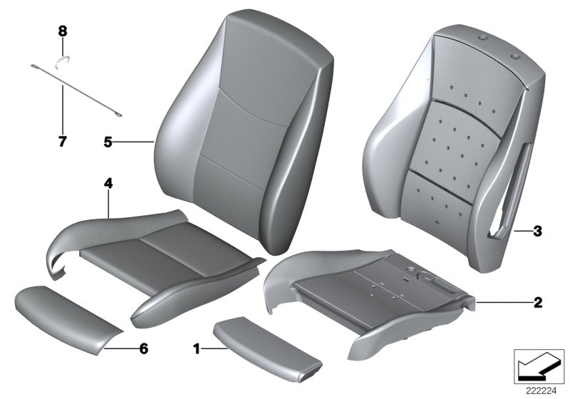 Genuine BMW 52107317879 F25 Sports Seat Cover Leather BRAUN (Inc. X3)