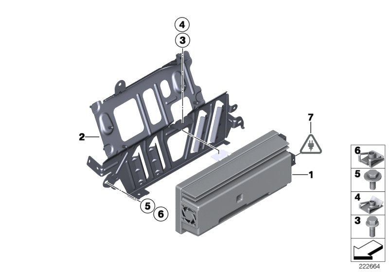 Genuine BMW 65156801490 Bracket Asd/Icam (Inc. X4 M & X3)