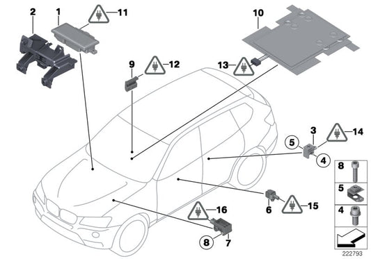 Genuine BMW 65779226797 F25 F26 Sensor, Driver's Seat (Inc. X3 & X4 28iX)