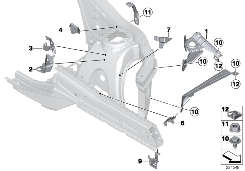 Genuine BMW 41117267093 F25 F26 Aggregate Support Bracket (Inc. X4 & X3 20i)