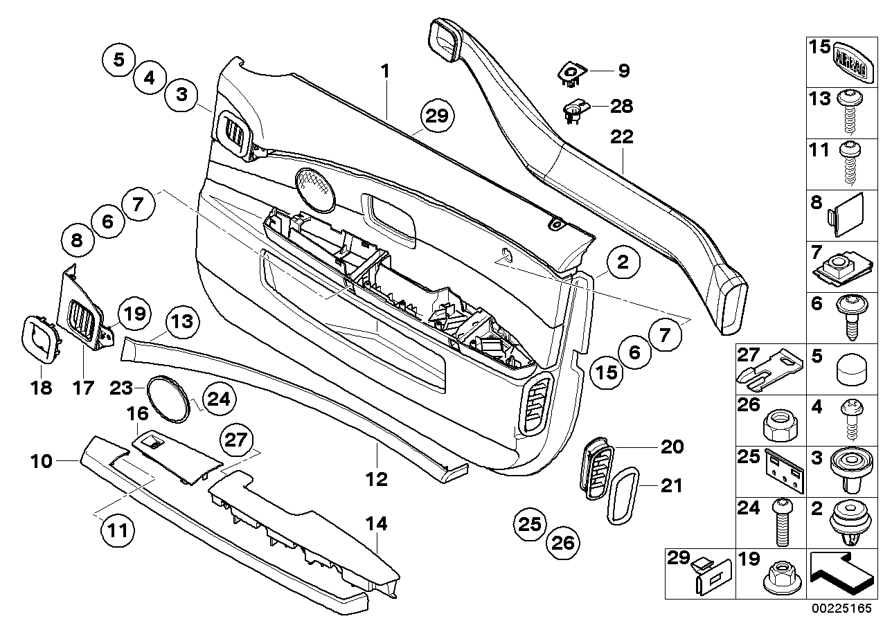 Genuine BMW 51417024309 E65 E66 Door Fibre-Optic Decor Strip, Front Left (Inc. 735i, 740d & 760Li)