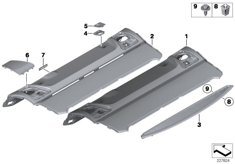 Genuine BMW 51468038183 Parcel Shelf, Rear ANTHRAZIT (Inc. 520d ed, 550iX & 550i)