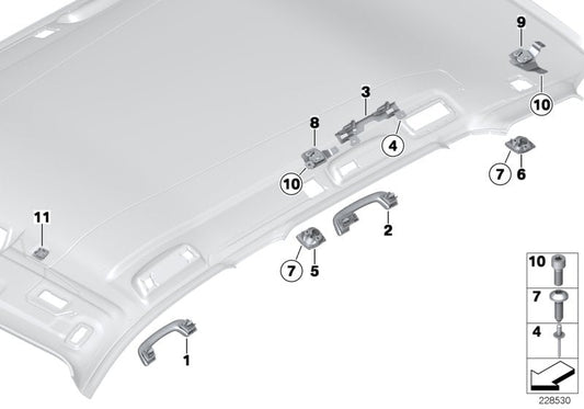Genuine BMW 51167499077 F25 Handle Rear Left GRAU (Inc. X3)
