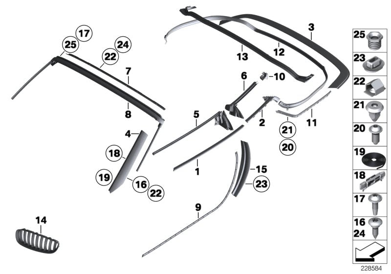 Genuine BMW 51137197820 E89 Right Column A Cover (Inc. Z4 35is, Z4 23i & Z4 20i)