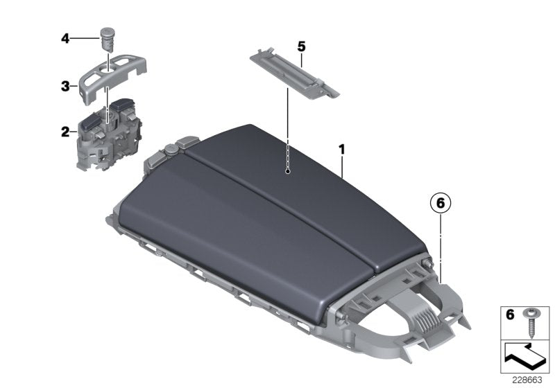 Genuine BMW 51169238306 Armrest In Leather, Front Center (Inc. 640dX, 650iX 4.4 & 640d)