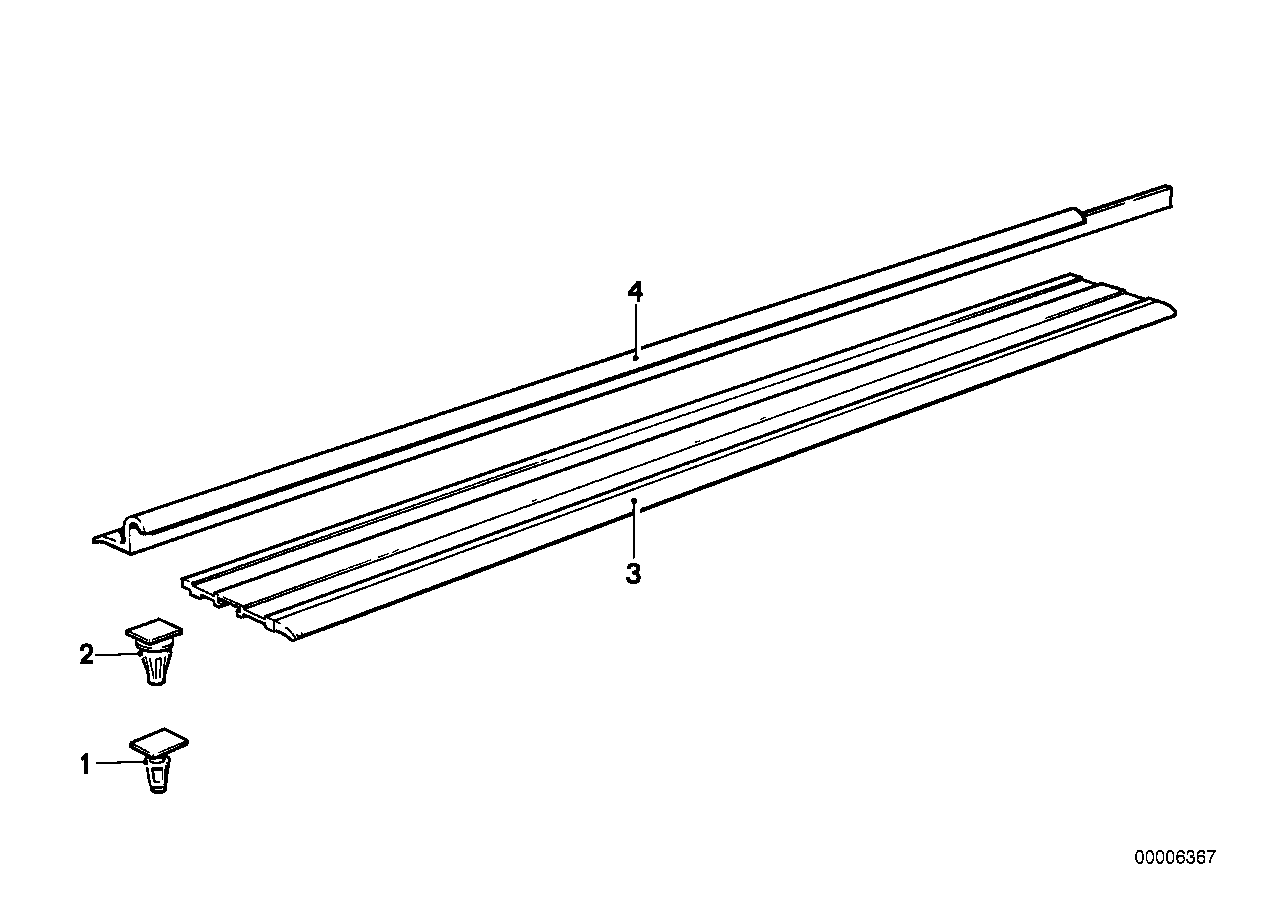 Genuine BMW 51471828237 E21 Cover Strip, Front (Inc. 320, 318 & 323i)