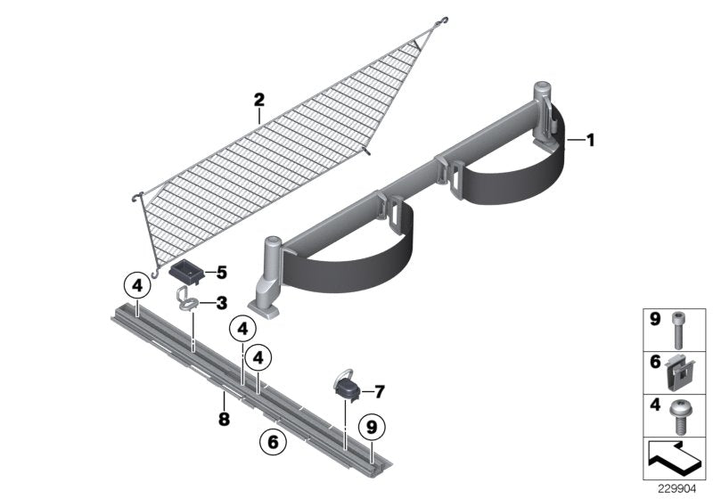 Genuine BMW 51479175147 F25 F26 Lashing Rail, Left (Inc. X4 35iX & X3)
