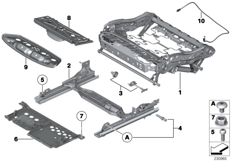 Genuine BMW 52107267729 RR4 Left Supporting Plate (Inc. 760LiS, M550dX & 530i)