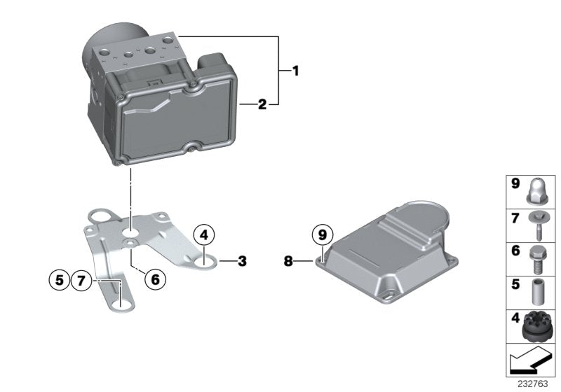 Genuine BMW 34516881325 F25 F26 Rp Hydraulic Unit Dsc (Inc. X4 30dX & X3)
