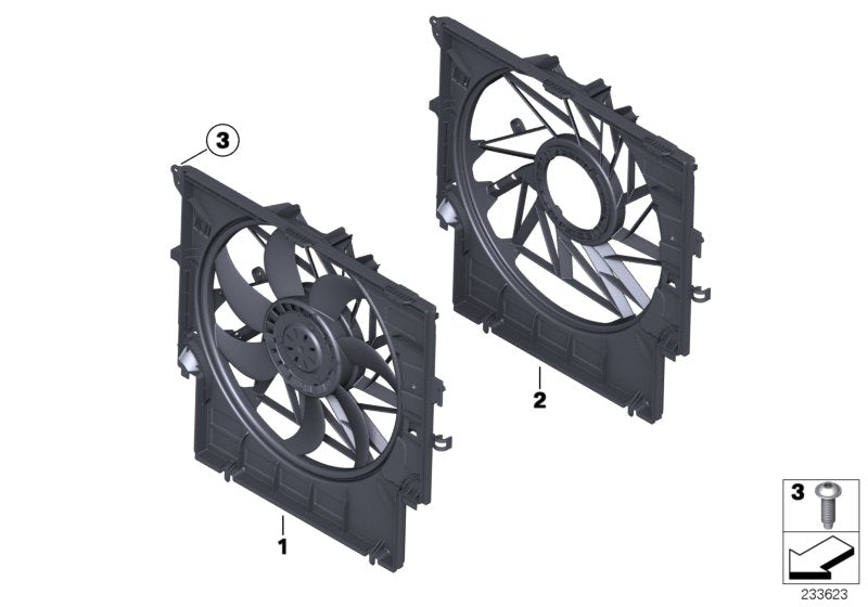 Genuine BMW 17427560768 F25 Fan Shroud (Inc. X3 28iX)