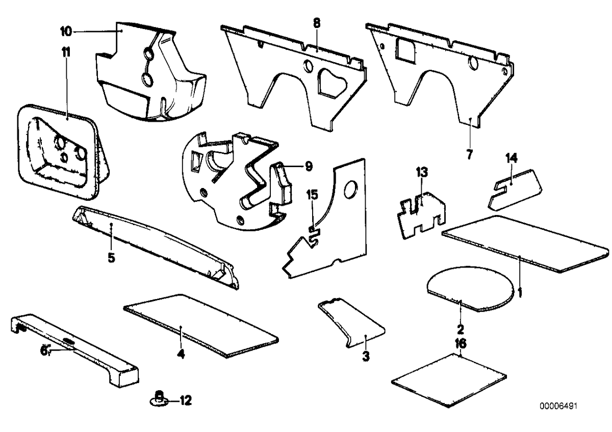 Genuine BMW 51481815888 E12 E28 Sound Insulating Rear Window Frame Right (Inc. 525i, 525 & M535i)