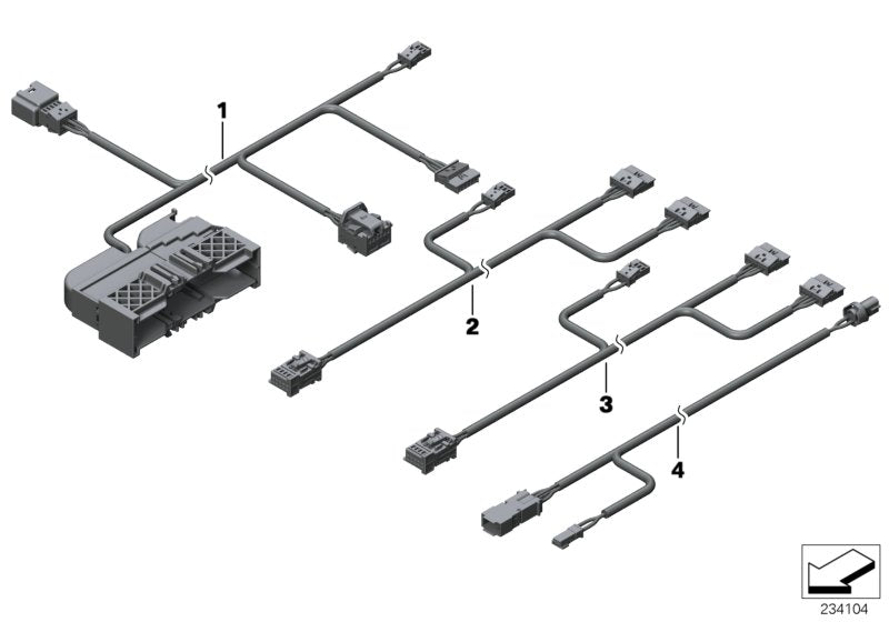 Genuine BMW 61129228850 F25 Wiring Set Seat, Passenger's Side (Inc. X3)