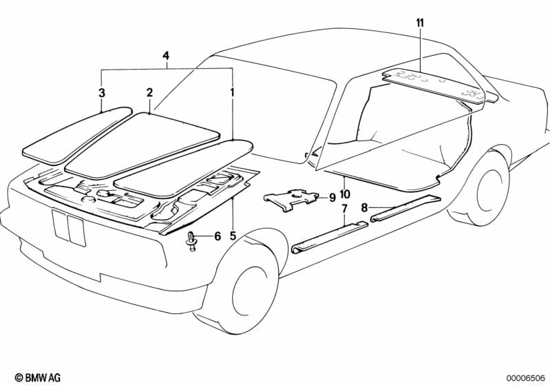 Genuine BMW 51488103798 Sound Insulation Set 6 ZYL. | ML Performance UK Car Parts