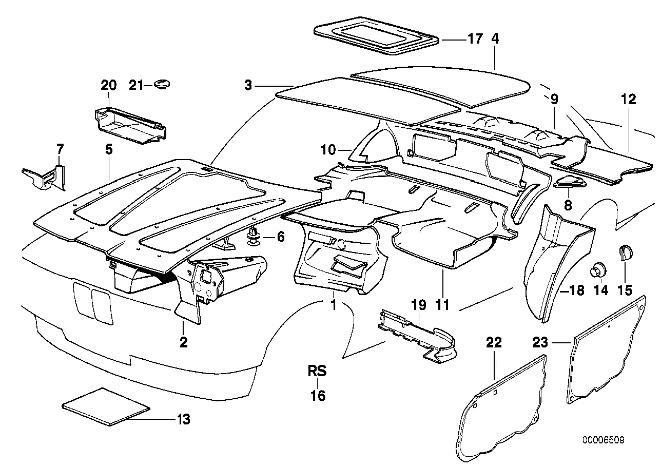 Genuine BMW 51481978861 E34 Sound Insulating Wheel Housing Rear Left (Inc. 535i, 525tds & 530i)