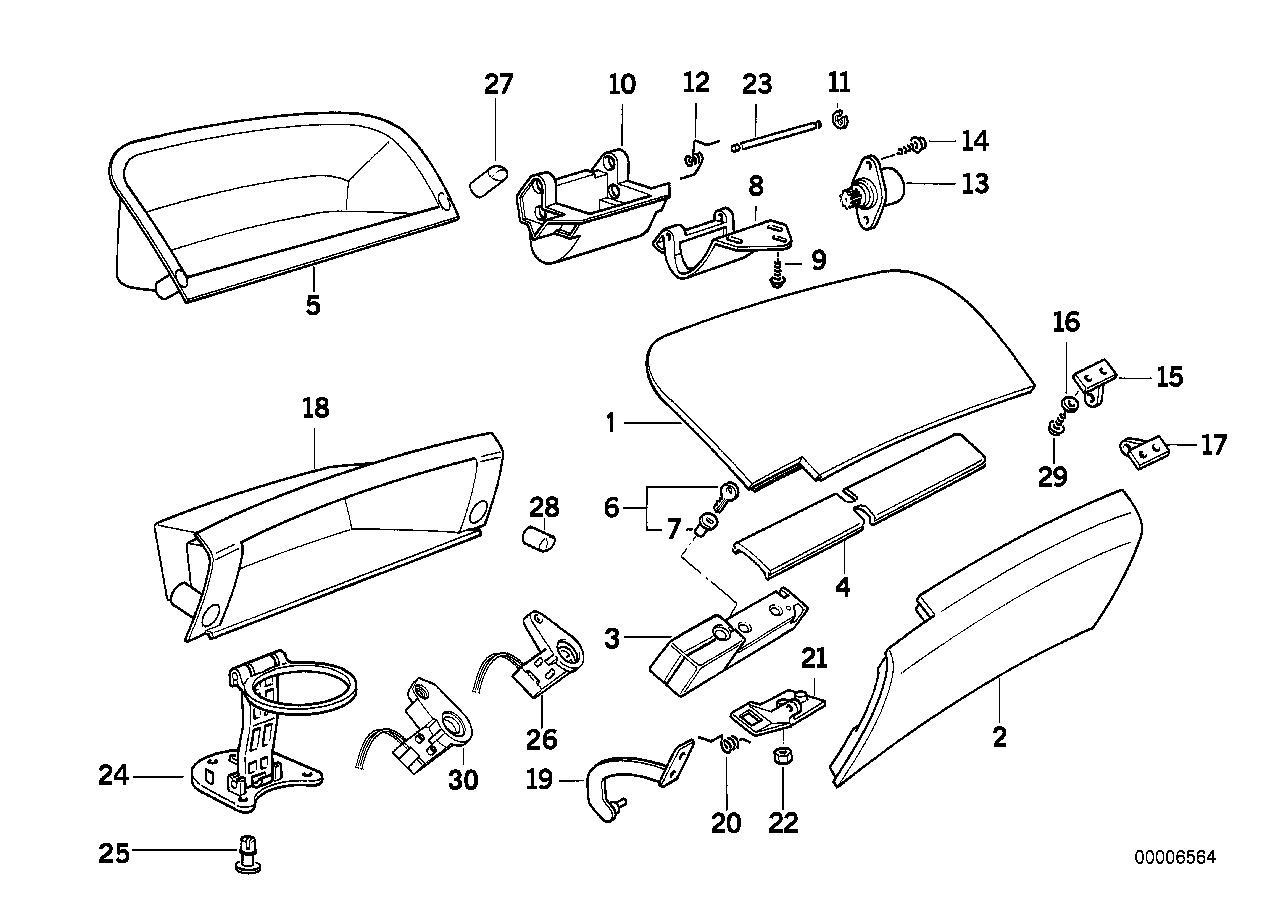 Genuine BMW 51161970736 E31 Catch (Inc. 850CSi, 840i & 850Ci)