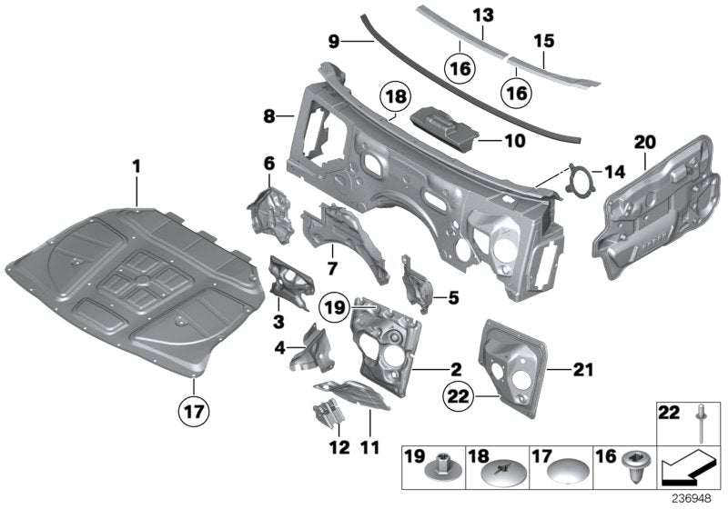 Genuine BMW 51487232607 Seal, Wheelhousing, Left (Inc. 520dX, 528iX & 550iX)