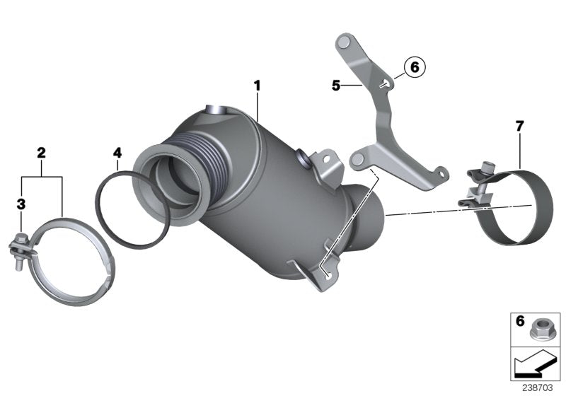 Genuine BMW 18328603873 F25 F26 Exch Catalytic Converter Close To Engine EU5 (Inc. X3 35iX & X4 35iX)