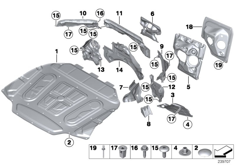 Genuine BMW 51489166115 Sound Insulating Engine Hood (Inc. 650i, 640dX & 640d)