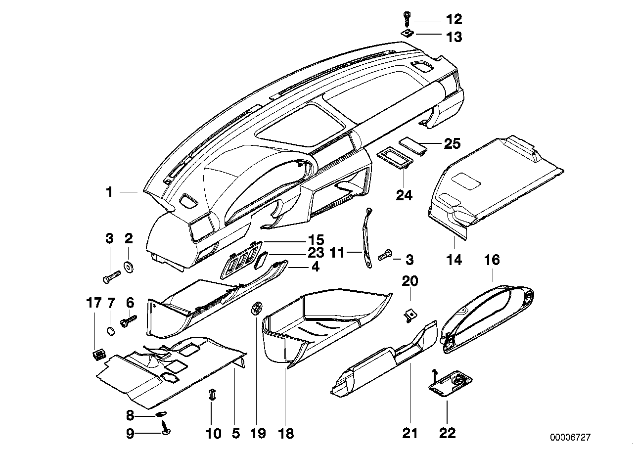 Genuine BMW 51458146262 E36 Trim Panel Right (Inc. 318ti, 316i 1.9 & 316i 1.6)