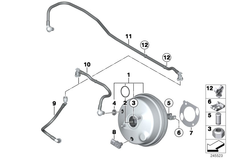 Genuine BMW 34336797469 F25 F26 Brake Servo Unit (Inc. X3)