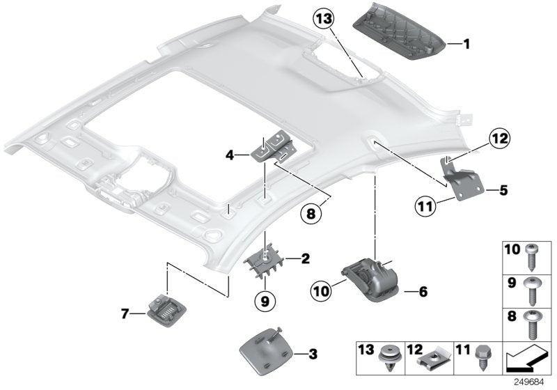 Genuine BMW 51167233715 Bracket Clothing Hook (Inc. 650iX, 650iX 4.4 & M6)