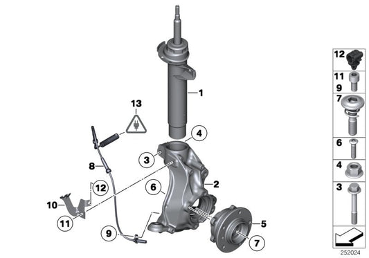 Genuine BMW 31216788699 E84 Carrier, Left (Inc. X1)