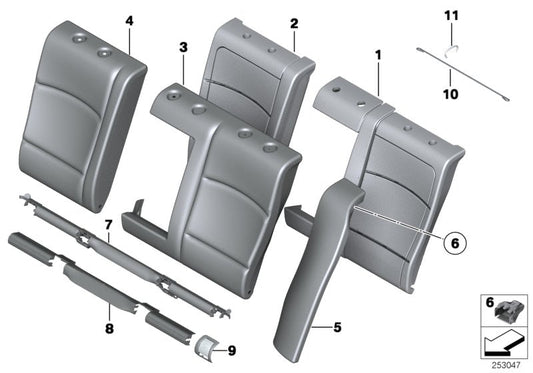 Genuine BMW 52207247232 Trim, Isofix, Outer Right VENETOBEIGE (Inc. M550dX, 520i & 535iX)