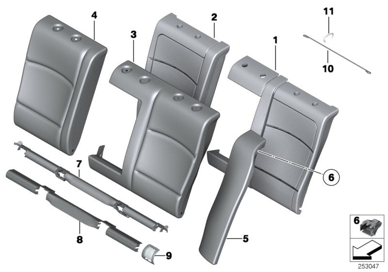 Genuine BMW 52209162851 Mount, Isofix (Inc. 528iX, 530dX & 528i)