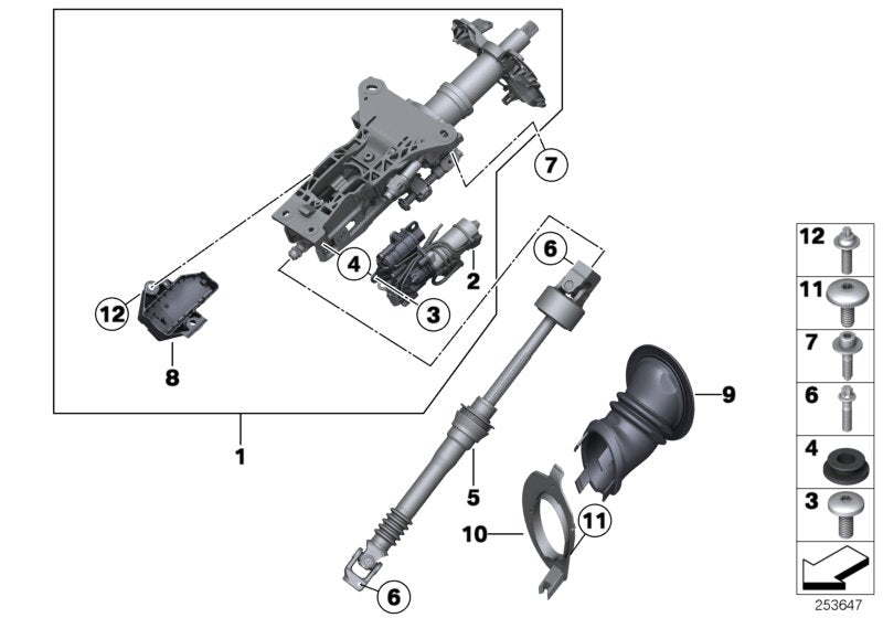 Genuine BMW 32306765972 E63 E61 Mounting Screw (Inc. 545i, 520i & 525xi)