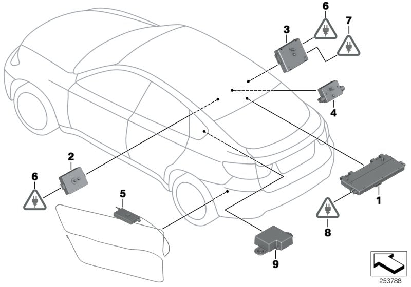 Genuine BMW 65209172879 E71 E72 Suppression Filter RECHTS (Inc. X6)