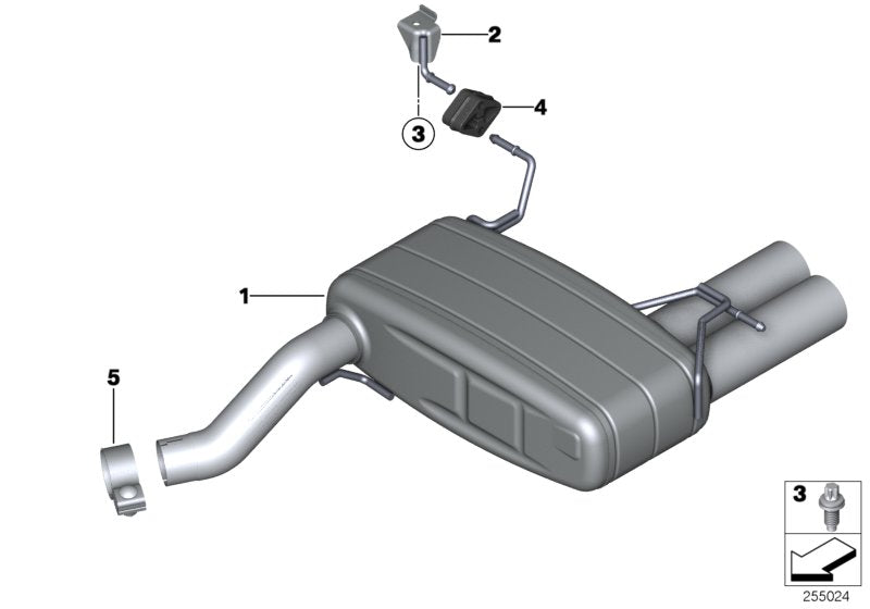 Genuine BMW 18307793025 E82 E81 E91 Muffler Clamp D=60,6mm (Inc. 118d, 116d & 120d)