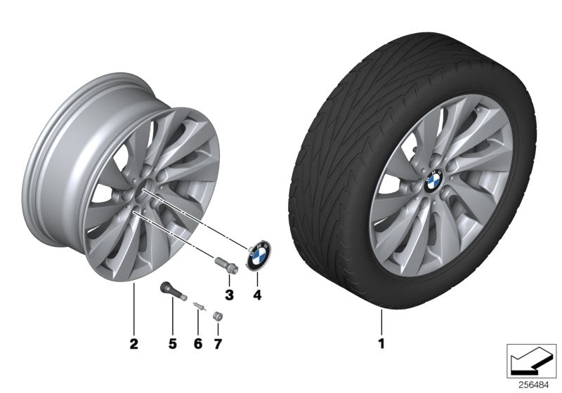 Genuine BMW 36116796206 F22 F20 Disc Wheel, Light Alloy, Reflexsilber 7,5JX17 ET:43 (Inc. M240iX, 218d & 116d ed)