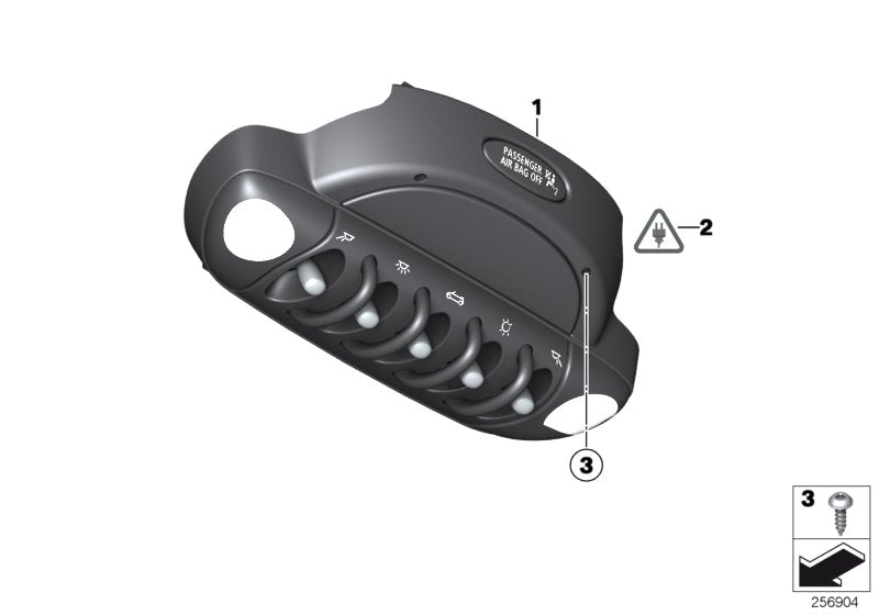 Genuine BMW 61313450545 Operating Unit For Roof (Inc. Cooper D 1.6, Cooper SD & Coop.S JCW)