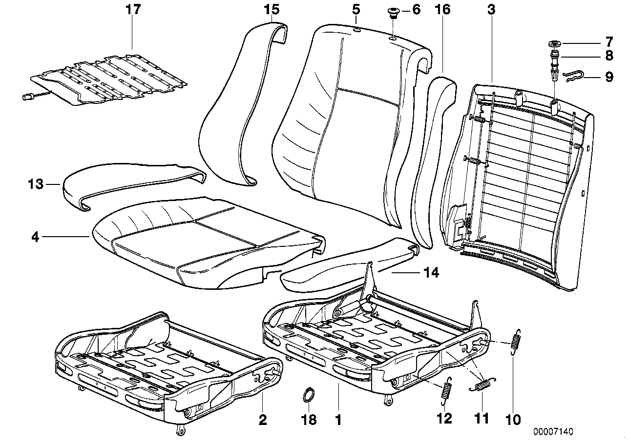 Genuine BMW 65778367597 E34 Sensor Mat F Co-Driver's Seat Identif. (Inc. 540i, 530i & 518i)