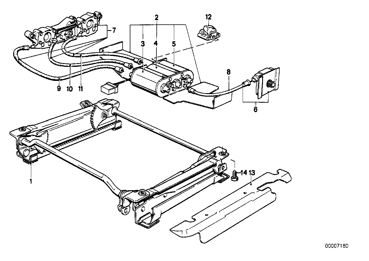 Genuine BMW 52101917226 E24 E28 E23 Flex.Shaft Vertical Seat Adjuster Front (Inc. 735i, 728iS & 733i)
