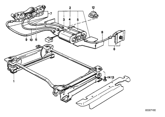 Genuine BMW 52101917226 E24 E28 E23 Flex.Shaft Vertical Seat Adjuster Front (Inc. 735i, 728iS & 733i)