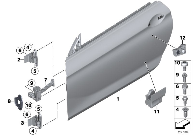 Genuine BMW 51717224600 Crashpad, Door, Front Right (Inc. 650i, 650iX & 650iX 4.0)