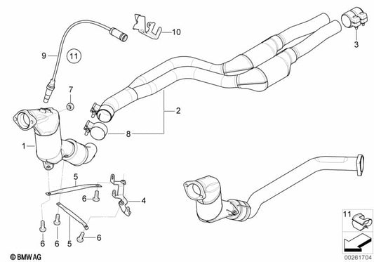 Genuine BMW 18307786161 Rp Catalytic Converter | ML Performance UK Car Parts