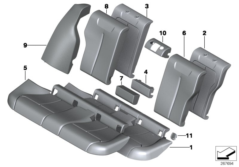 Genuine BMW 52207309753 Seat Cover Vinyl VENETOBEIGE (Inc. 318dX, 335i & 328dX)