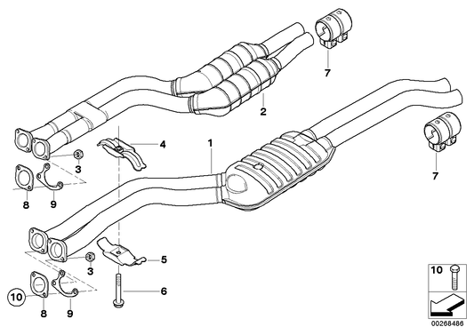 Genuine BMW 18201440289 E46 E83 Clamp Lower (Inc. 330i, 320Ci & 323i)