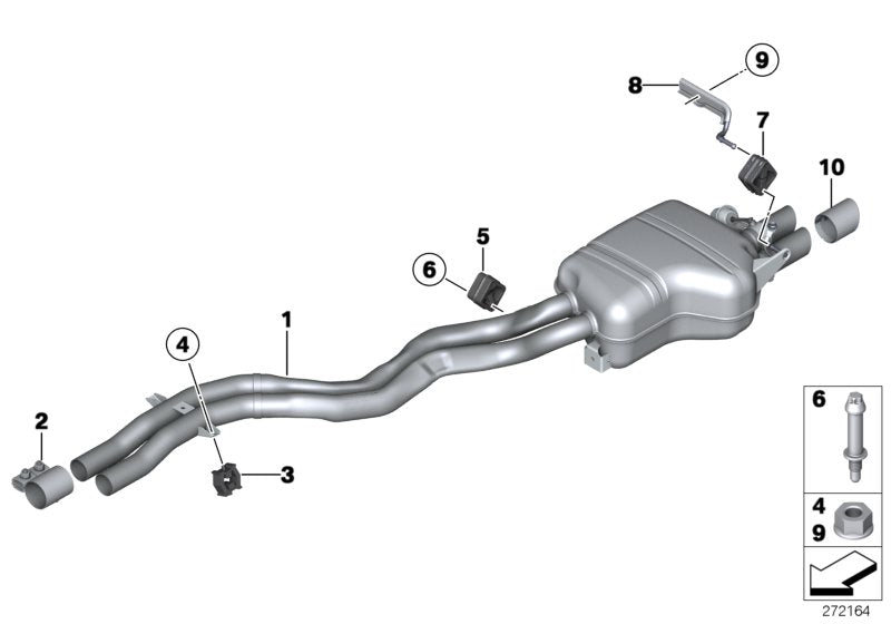 Genuine BMW 18307586734 E89 Bracket, Resonator, Rear Left (Inc. Z4 28i, Z4 18i & Z4 30i)