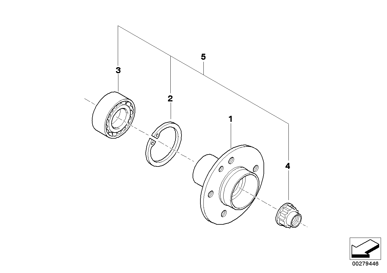 Genuine BMW 33411093693 E36 Drive Flange Hub (Inc. 325td, 318tds & 316i)