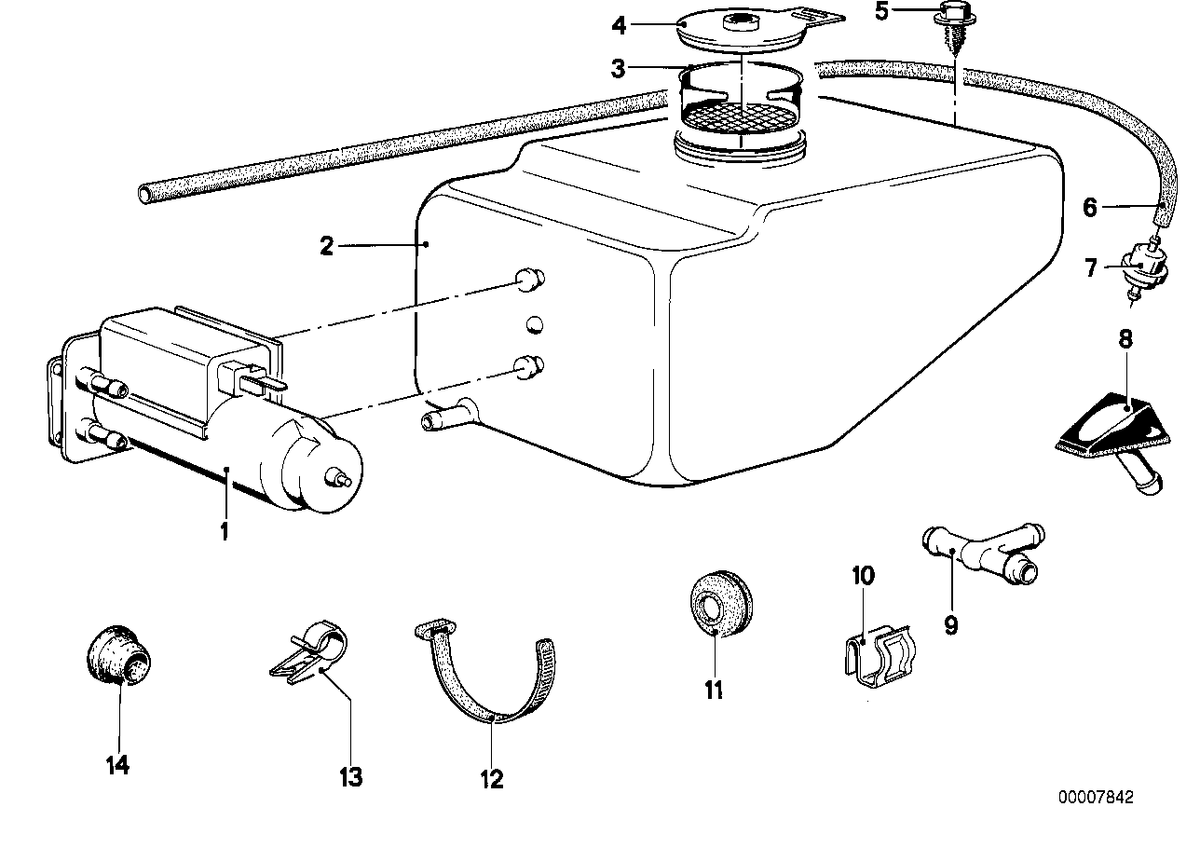 Genuine BMW 61661356190 E21 E12 Fluid Container (Inc. 520i, 525 & 315)