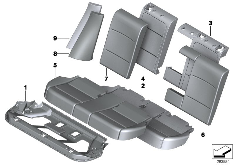 Genuine BMW 52207373302 F25 Cover Backrest Leather Right SATTELBRAUN (Inc. X3)