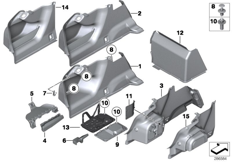 Genuine BMW 51477221643 Support, Wheelhouse Left (Inc. Hybrid 5, 518d & 523i)