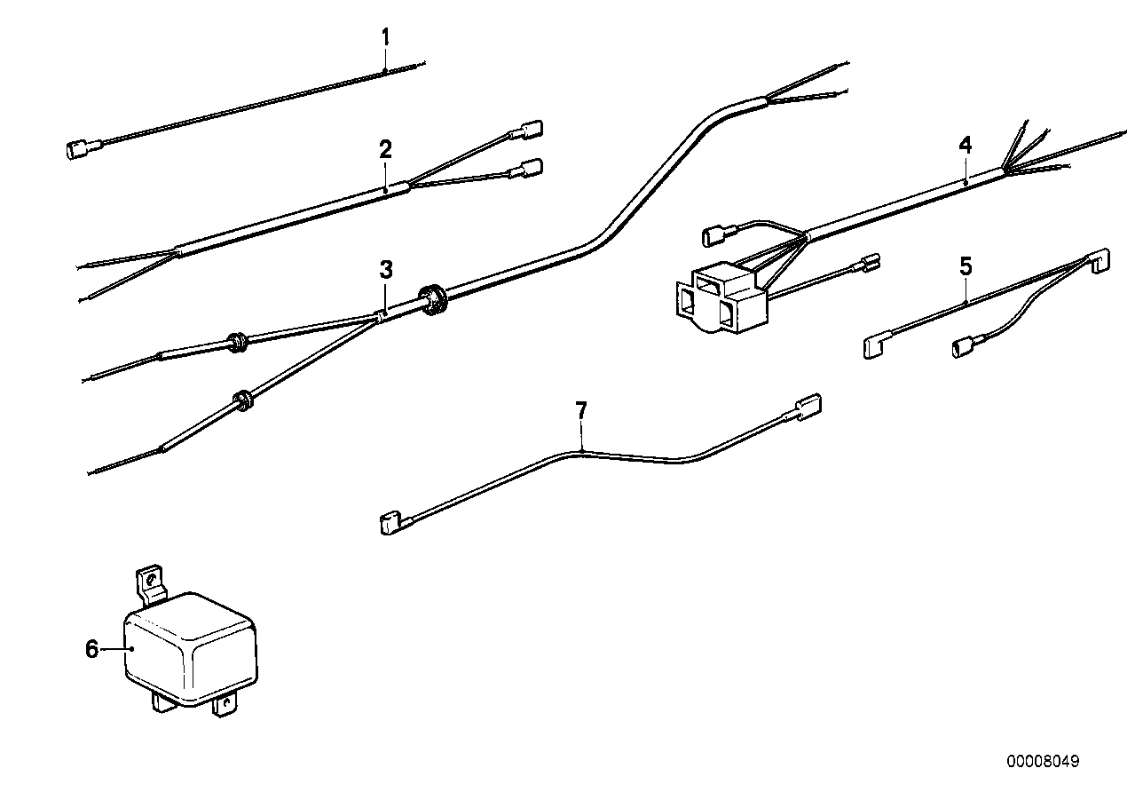 Genuine BMW 61121358176 Wire Parking Light (Inc. R75/6, R90S)