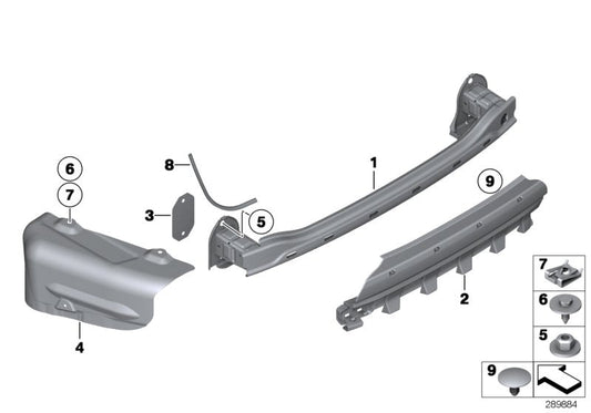 Genuine BMW 51487207270 Sound Insulation, Rear Right Bumper (Inc. 520d, 530dX & 518d)